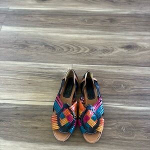 Caramba Colorful Woven Women's leather Sandals size 5
